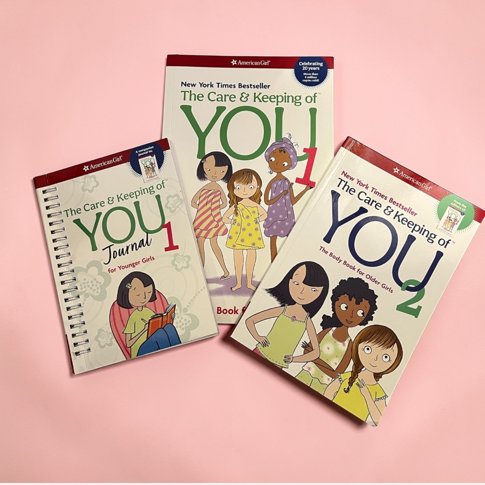 American Girl Care & Keeping of You 1 & 2 + Journal Girls Body Book Set